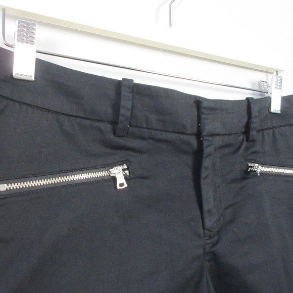 Club Monaco Shorts Micro Women 6 Black Cotton Zip Low Rise y2k Casual Preppy 208 - Picture 2 of 12